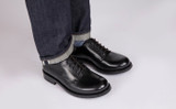 Darryl | Mens Derby Shoes in Black Leather | Grenson - Lifestyle View