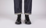 Dudley | Mens Derby Boots in Black Leather | Grenson - Lifestyle View