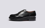 Lara | Womens Derby Shoes in Black Leather | Grenson - Side View