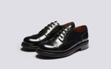 Lara | Womens Derby Shoes in Black Leather | Grenson - Main View
