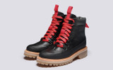 Blair | Womens Hiker Boots in Black Leather | Grenson - Main View