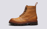 Fran | Womens Brogue Boots in Burnished Nubuck | Grenson - Side View