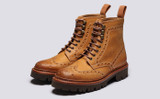 Fran | Womens Brogue Boots in Burnished Nubuck | Grenson - Main View