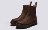 Milly | Womens Chelsea Boots in Brown Waxy Leather | Grenson - Main View
