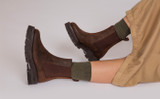 Milly | Womens Chelsea Boots in Brown Waxy Leather | Grenson - Lifestyle View 2