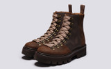 Nanette | Womens Hiker Boots in Brown Waxy Leather | Grenson - Main View