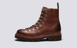 Nanette | Womens Hiker Boots in Brown Nubuck | Grenson - Side View