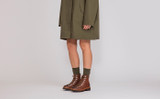 Nanette | Womens Hiker Boots in Brown Nubuck | Grenson - Lifestyle View