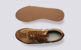 Sneaker 51 + | Mens Trainers in Brown and Cream | Grenson - Top and Sole View