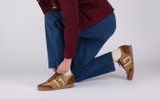 Sneaker 51 + | Mens Trainers in Brown and Cream | Grenson - Lifestyle View