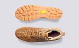 Sneaker 71 | Mens Boots in Tan on Vibram Sole | Grenson - Top and Sole View