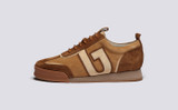 Sneaker 51 + | Womens Trainers in Brown and Cream | Grenson - Side View
