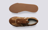 Sneaker 51 + | Womens Trainers in Brown and Cream | Grenson - Top and Sole View