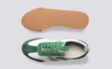 Sneaker 51 | Womens Trainers in White and Green | Grenson - Top and Sole View