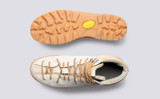 Sneaker 71 | Womens Boots in White on Vibram Sole | Grenson - Top and Sole View