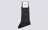 Mens Malange Sock | Grey Linen | Grenson - Main View