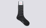 Mens Malange Sock | Grey Linen | Grenson - Full View