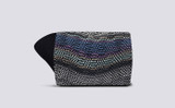 Womens Mermaid Sock | Black Cotton | Grenson - Rolled View
