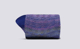 Womens Mermaid Sock | Blue Cotton | Grenson - Rolled View