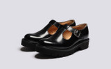 Marylebone | Womens Mary Jane Sandals in Black | Grenson - Main View