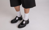 Marylebone | Womens Mary Jane Sandals in Black | Grenson - Lifestyle View