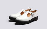Marylebone | Womens Mary Jane Sandals in White | Grenson - Main View