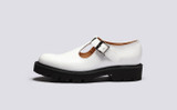 Marylebone | Womens Mary Jane Sandals in White | Grenson - Side View