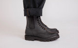 Buckley | Mens Boots in Black Rubberised Leather | Grenson - Lifestyle View 2