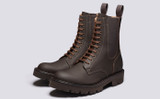 Buckley | Mens Boots in Brown Rubberised Leather | Grenson - Main View