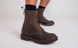 Buckley | Mens Boots in Brown Rubberised Leather | Grenson - Lifestyle View 2