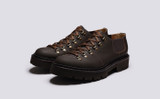 Brodie | Mens Shoes in Brown Rubberised Leather | Grenson - Main View