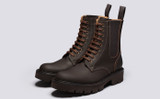 Buckley | Womens Boots in Brown Rubberised Leather | Grenson - Main View