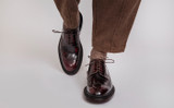 Aldwych | Shoes for Men in Burgundy with Triple Welt | Grenson - Lifestyle View