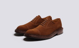 Gresham | Mens Shoes in Mid Brown Suede with Triple Welt | Grenson - Main View