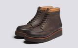 Asa | Mens Derby Boots in Brown Nubuck | Grenson - Main View