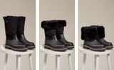 Maryanne | Womens Boots in Black with Shearling | Grenson - Folded View