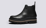Kim | Womens Chelsea Boots in Black with Shearling | Grenson - Side View