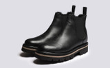Kenny | Mens Chelsea Boots in Black with Shearling | Grenson - Main View