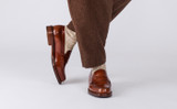 Epsom | Mens Loafers in Mid Brown Leather | Grenson - Lifestyle View 2