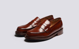 Epsom | Mens Loafers in Mid Brown Leather | Grenson - Main View