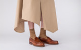 Epsom | Womens Loafers in Mid Brown Leather | Grenson - Lifestyle View