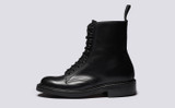 Arabella | Womens Boots in Black Leather | Grenson - Side View