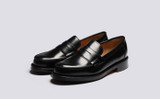 Epsom | Mens Black Loafers in Bookbinder Leather | Grenson - Main View