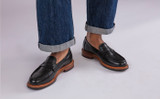 Raleigh | Mens Loafers in Black Leather | Grenson - Lifestyle View