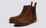 Ralph | Mens Chelsea Boots in Brown Toffee Suede | Grenson - Main View