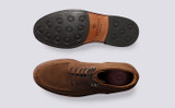 Donald | Mens Boots in Brown Toffee Suede | Grenson - Top and Sole View