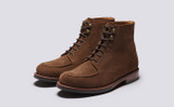 Donald | Mens Boots in Brown Toffee Suede | Grenson - Main View