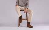 Donald | Mens Boots in Brown Toffee Suede | Grenson - Lifestyle View