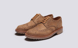 Archie | Mens Brogues in Brown Nubuck | Grenson - Main View