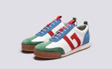 Sneaker 51 | Mens Trainers in White with Multi Suede | Grenson - Main View